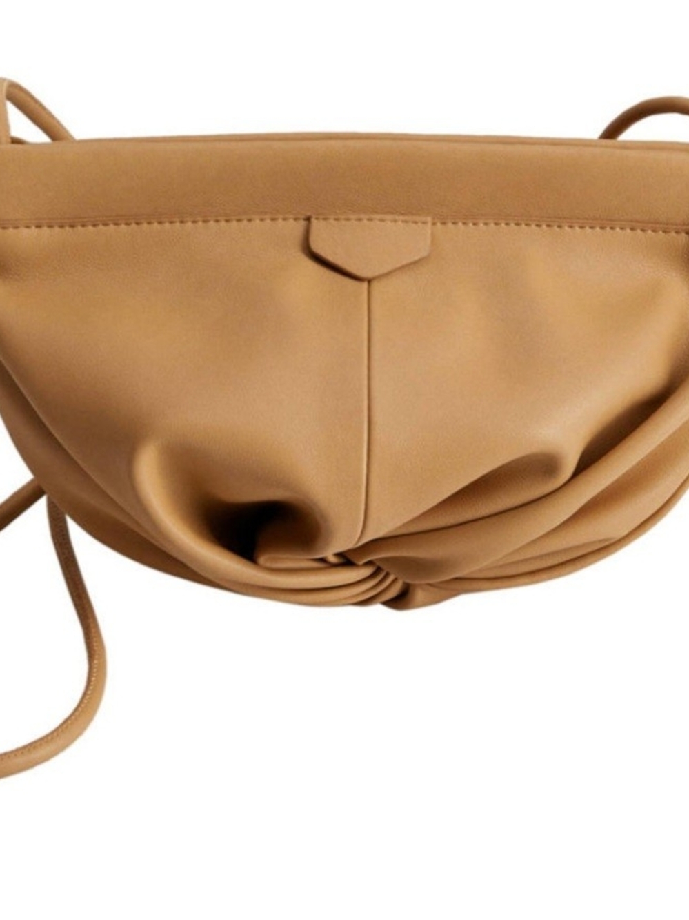 Mango Knotted Shoulder Crossbody Bag in Tan